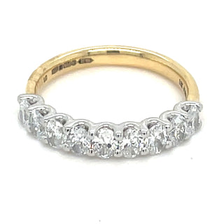 18ct Yellow Gold And Platinum Head Laboratory Grown 1.10ct Oval Diamond Ring