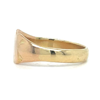 Vintage 9ct Yellow Gold Plain Rectangular Signet Ring