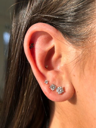 18ct White Gold 1.02ct Laboratory Grown Diamond Stud Earrings