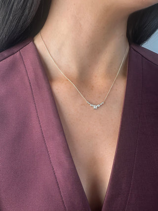 9ct Yellow Gold Bezel Set Laboratory Grown Mixed cut 0.45ct Diamond Pendant Necklace