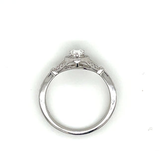 Kerry - Platinum Oval Split Shank Halo Earth Grown Diamond Engagement Ring