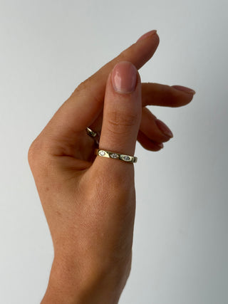 9ct Yellow Gold Gypsy Bezel Set Marquise Cut 0.25ct Laboratory Grown Diamond Ring