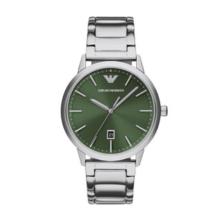 Armani Ruggero Gents Stainless Steel Green Dial Watch