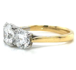 Rosie - 18ct Yellow Gold Laboratory Grown 3.03ct Round Brilliant Three Stone Diamond Engagement Ring