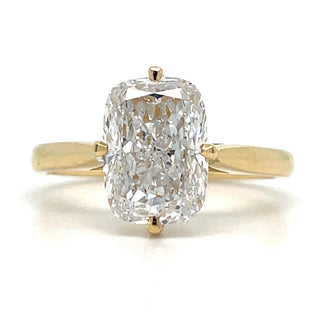 Sage - 18ct Yellow Gold 3.02ct Laboratory Elongated Cushion Solitaire Diamond Engagement Ring