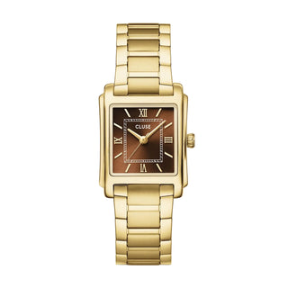 Anglée Watch Steel, Brown, Gold Colour