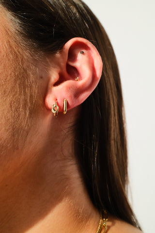 9ct Yellow Gold Knot Hoop Earrings – Tadgh O Flynn Jewellers