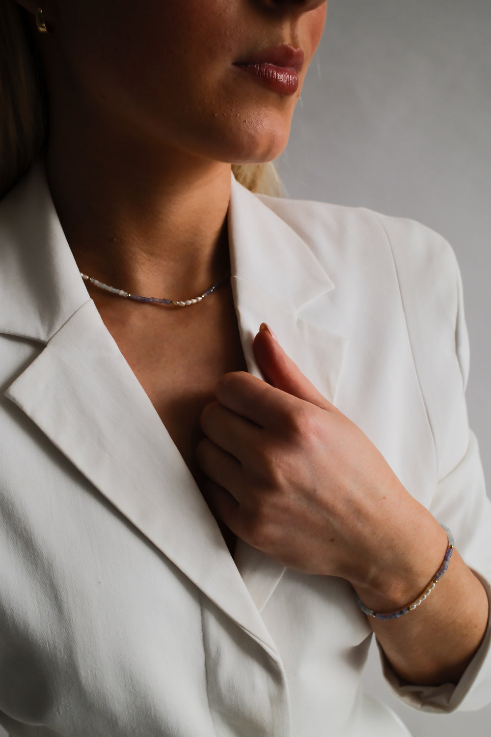 DUSK Golden Earth Grown Beaded Bracelet & Necklace Bundle
