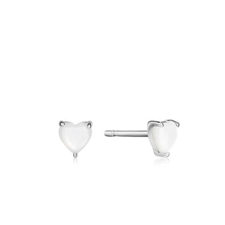 🎁 Ania Haie Silver Rising Star Mother of Pearl Heart Stud Earrings (Free Gift) (100% off)