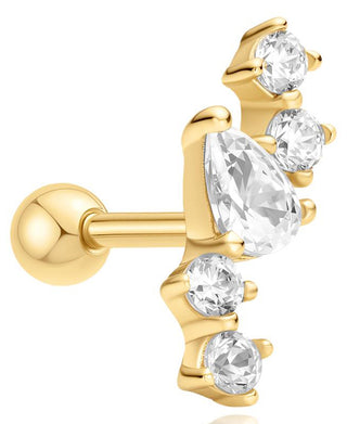 Ania Haie Gold Constellation Barbell Single Earring