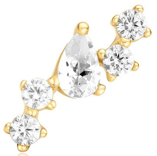 Ania Haie Gold Constellation Barbell Single Earring