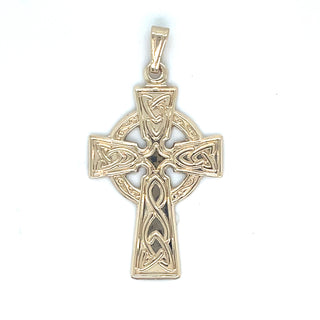 Vintage 9ct Yellow Gold Celtic Cross Pendant