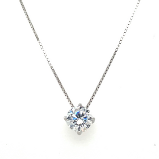 Sterling Silver Round Cz Pendant