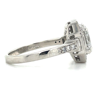 Harmony - Platinum 1.98ct Laboratory Grown Oval Vintage Style Diamond Engagement Ring