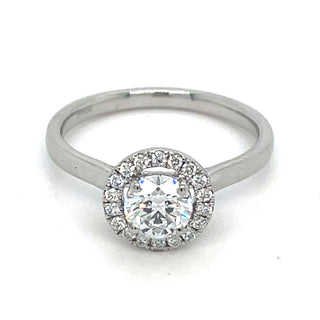 Colette - Platinum Laboratory Grown 1.01ct Round Brilliant Single Halo Diamond Ring