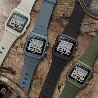Casio World Map Digital Watch Blue