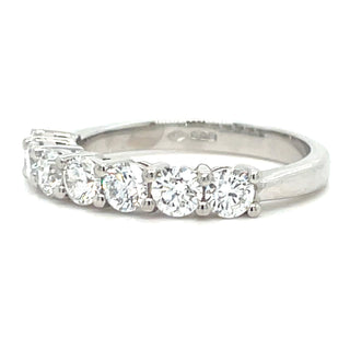 Platinum Laboratory Grown 1.02ct Seven Stone Diamond Ring