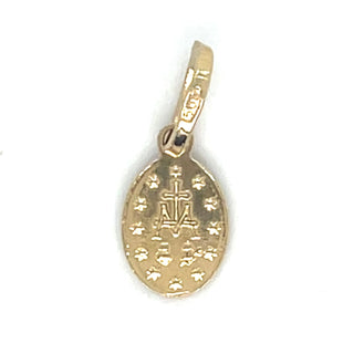 Vintage 9ct Yellow Gold Petite Miraculous Medal Pendant