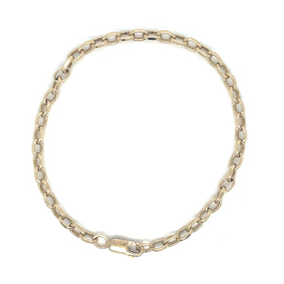 Vintage 9ct Yellow Gold Small Oval Link 8” Bracelet