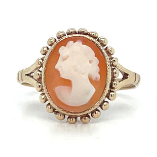 Vintage 9ct Yellow Gold Cameo Ring