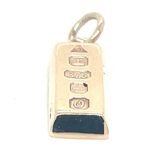 Vintage 9ct Yellow Gold Ingot Pendant
