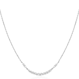 Ania Haie Silver Arc Pavé Necklace