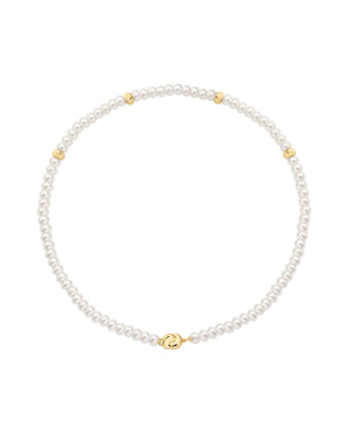 Ania Haie Gold Glass Pearl Beaded Twist Station Necklace