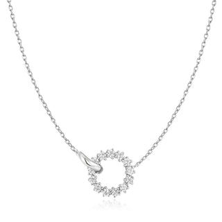 Ania Haie Silver Interlinked Circles Pavé Necklace