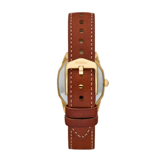 Fossil Harlow Three-Hand Medium Brown Leather Watch