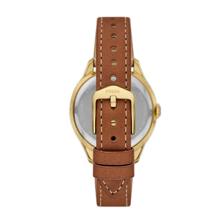 Fossil Gilmore Three-Hand Date Medium Brown Leather Watch