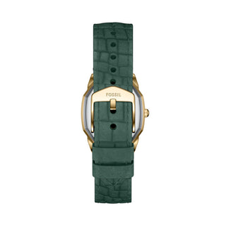 Fossil Harlow Cream Three-Hand Dial, Green Croco Leather Watch