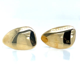 9ct Yellow Gold Polished Pebble Earrings