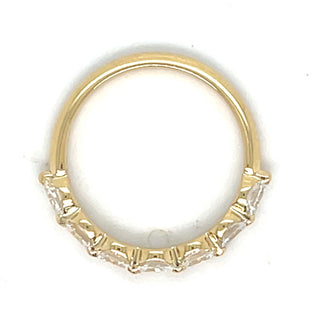 18ct Yellow Gold 0.90ct Laboratory Grown Seven Stone Horizontal Oval Diamond Ring