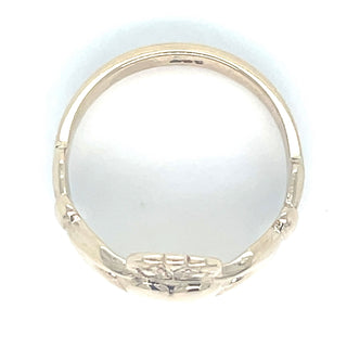 Vintage 9ct Yellow Gold Gents Claddagh Ring