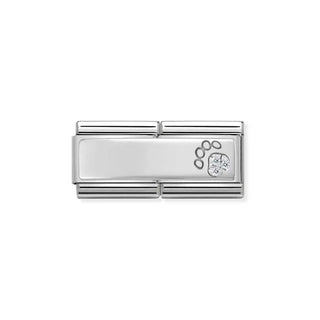COMPOSABLE CLASSIC CHARMS DOUBLE LINK, Paw Print With Cz
