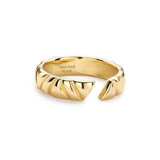 Ania Haie Gold Irregular Twist Adjustable Ring