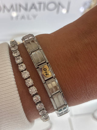 COMPOSABLE CLASSIC Plates in Steel and 18K Gold Grá