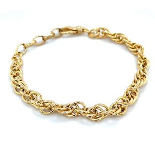 Golden Woven Link Bracelet
