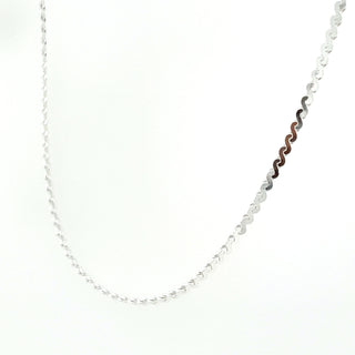 Sterling Silver Flat Serpentine Necklace