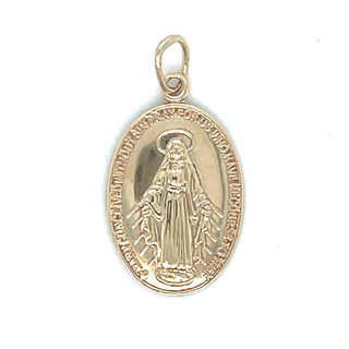 Vintage 9ct Yellow Gold Miraculous Medal Pendant