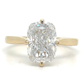 Sage - 18ct Yellow Gold 3.02ct Laboratory Elongated Cushion Solitaire Diamond Engagement Ring
