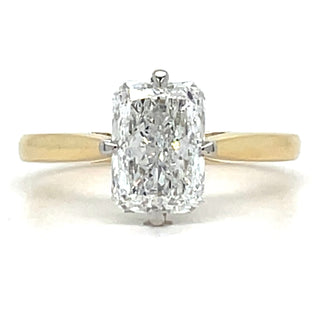 Porter - 18ct Yellow Gold Laboratory Grown 2.03ct Radiant Cut Solitaire Diamond Ring