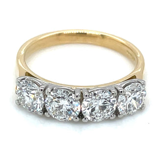 Jasmin - 18ct Yellow Gold 2.01ct Laboratory Grown Four Stone Diamond Ring