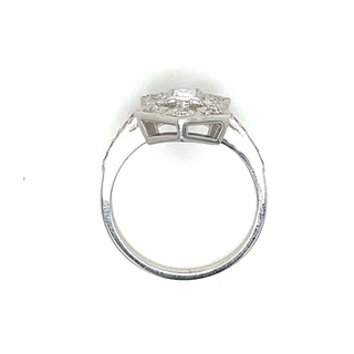 Stephanie - 18ct White Gold Art Deco Style Diamond Engagement Ring