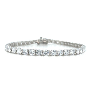 4mm Sterling Silver Rhodium Plated Tennis Bracelet