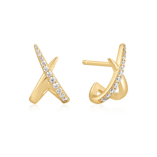 Ania Haie Gold Kiss Polished Pavé Studs