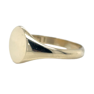 Vintage 9ct Yellow Gold Round Signet Ring