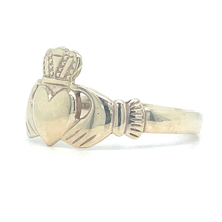 Vintage 9ct Yellow Gold Gents Claddagh Ring