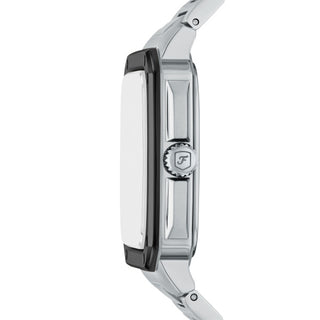 Fossil Crosby Black Three-Hand Date Dial, Silver Stainless Steel Watch