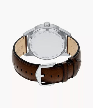 Fossil Pearson Multifunction Brown Leather Watch